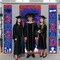 Class of 2026 Graduation Decorations - Red and Blue Congrats Grad Porch Sign & "You Did It" Door Banner Set - High School & College Party Supplies (3-Piece Vinyl Kit)